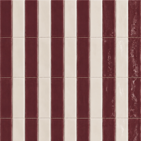 Azulejo Bicolor Vino