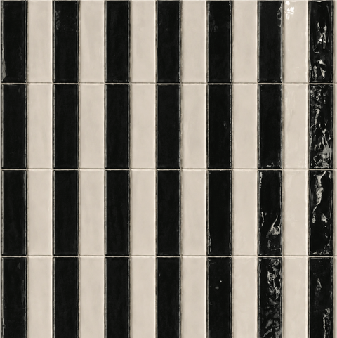 Azulejo Bicolor Negro